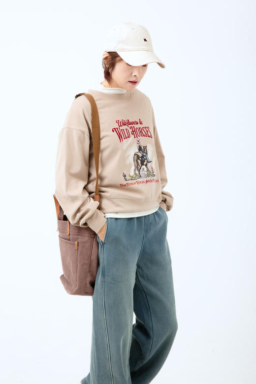 字母印花圆领卫衣 商品图0