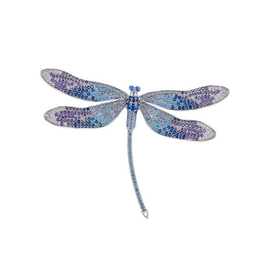 高档微镶锆石奢华蜻蜓胸针，高级感别针女西装外套轻奢昆虫胸花配饰LY-Z-142 商品图3