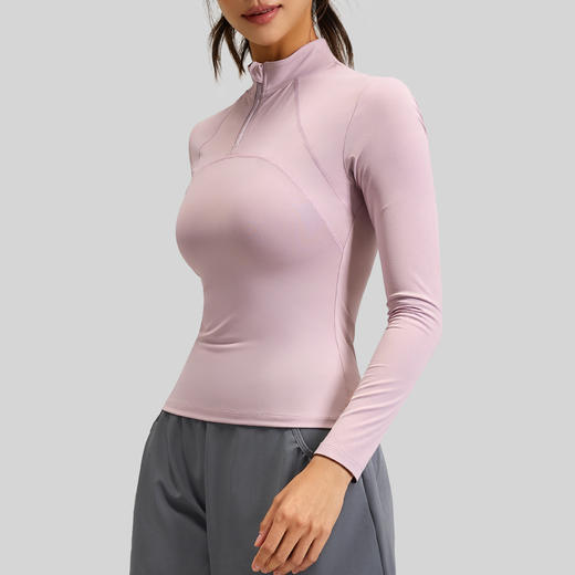 跃牌【瑜堂系列】2026女款显瘦修身透气运动瑜伽服长袖女跑步健身瑜伽上衣JYWC031 商品图2