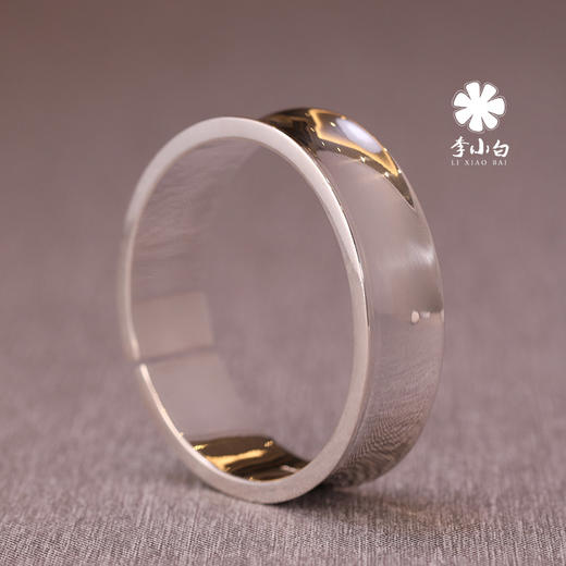 李小白9999纯银手镯 纯手工纯银手镯 光面内凹纯银镯 银饰品手环 商品图4