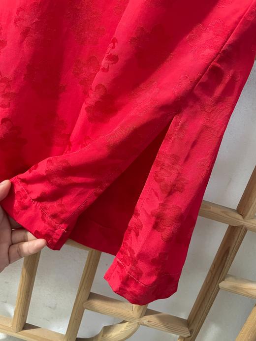 「断码清仓」精品新中式提花亚麻玉石朱砂扣中袖旗袍连衣裙 S码  ZFYY274 商品图2