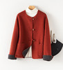 新款新中式拼色双面羊毛外套 商品缩略图1
