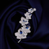 奢华优雅气质枫叶胸针，高级感轻奢微镶锆石花枝别针LY-M-093 商品缩略图0