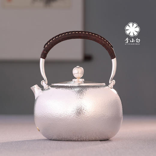 李小白银壶 纯银9999烧水壶 银壶烧水壶 烧水银壶 银壶 茶壶 商品图1