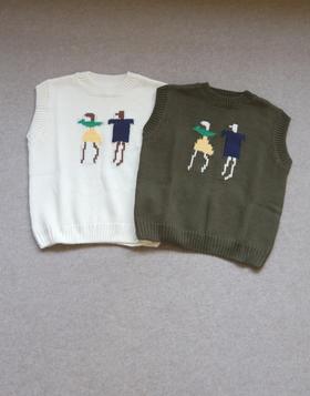 秋冬换装季 大杂烩 哈！女段 短句 16支棉腈混纺 叠穿的 针织小背心 2色入