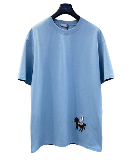 中性款马年刺绣印花短袖T恤la010 商品图0