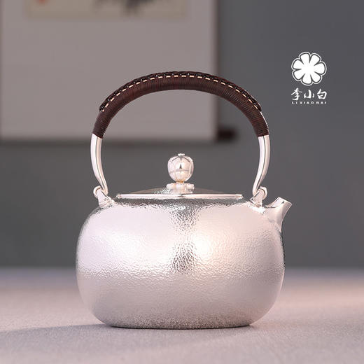 李小白银壶 纯银9999烧水壶 银壶烧水壶 烧水银壶 银壶 茶壶 商品图3