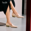 heelz设计师手工鞋履 ｜H繁花跟牛皮鸭嘴 乐福鞋  3.6 公分 商品缩略图1