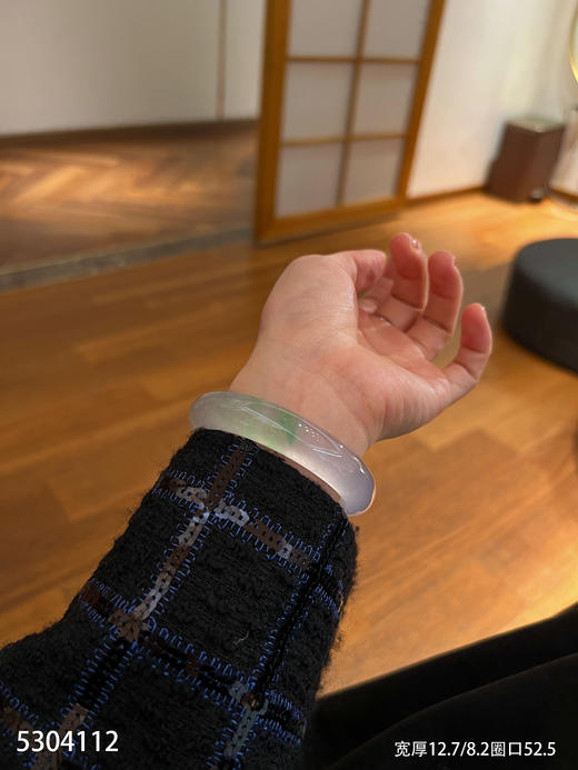 玻璃种飘翠手镯【5304112】圈口52.5~具体价格微信咨询 商品图7