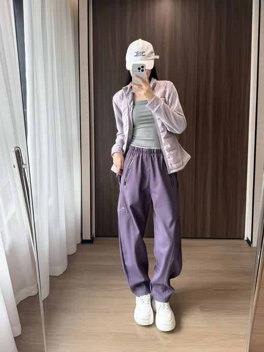 男女同款鸟家同款暗纹暖绒软壳弯刀裤户外防风保暖裤 商品图8