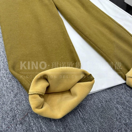 原单重磅福利款巨好看中高腰显瘦加绒休闲阔腿弯刀裤 商品图6
