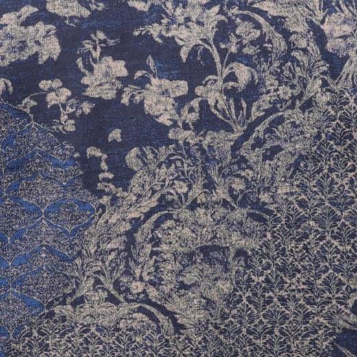 26T04SDSA男士秋冬新款痞帅男装美式复古撞色植物花卉立领长袖T恤百搭 商品图3