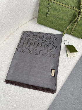 秋冬特惠💰330 古驰围巾 【四季双娇！GG双面中等薄款真丝羊毛围巾】