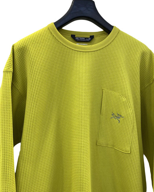 中性款刺绣华夫格长袖T恤lv003 商品图2