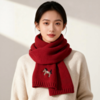 品牌订单小马刺WOOL100%羊毛红色围巾男女同款 商品缩略图0