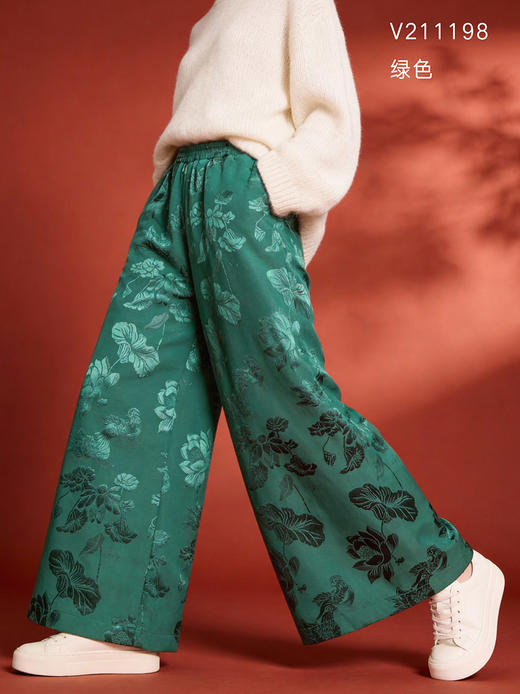 2021秋冬新款提花棉裤休闲裤宽松阔腿裤V211198。 商品图8