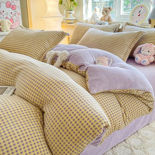 【YW】无忧购“清仓福利”床上套件秋冬新款床单被套双面牛奶绒田园风家用四件套（截单后3-5天发货) 商品图4