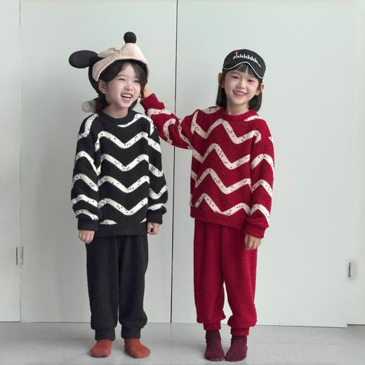 【79元起2套】秋冬儿童半边绒睡衣 男女童暖暖绒家居服套装 商品图8