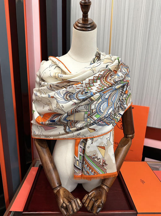 秋冬特惠💰400 新款 爱马仕围巾【双面同色】太美了 商品图8