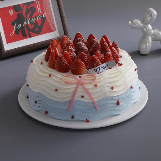 雪顶酸奶草莓-跨年草莓季主题蛋糕 商品图0