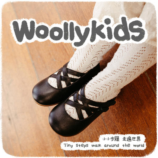 woollykids小羊沃利澳洲牛皮女宝甜美公主鞋宴会编织演出鞋学步鞋 商品图1