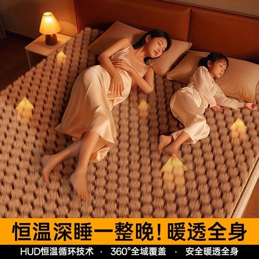【可机洗❗️石墨烯法兰绒电热毯】速热黑科技，安全升温，AI智控，异常秒断电！单人双人双控可调温电褥子宿舍家用 商品图2