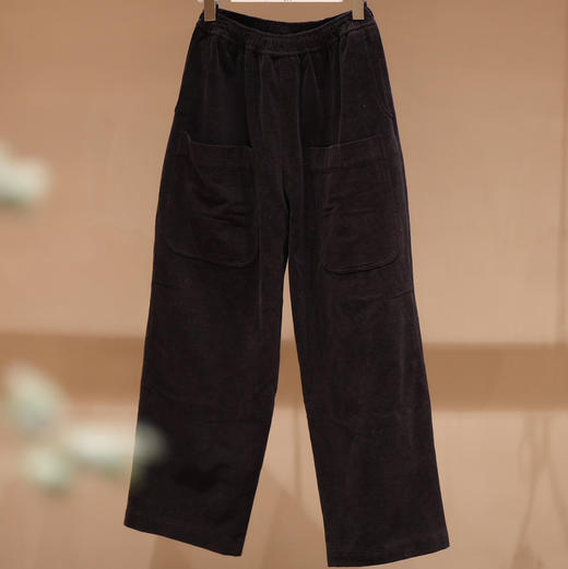 之如初 大口袋拉绒直筒裤 商品图0