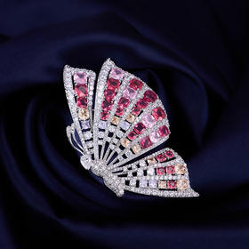 轻奢高级感精致镶锆石蝴蝶胸针，小众设计感别针西装大衣晚宴配饰LY-Z-099