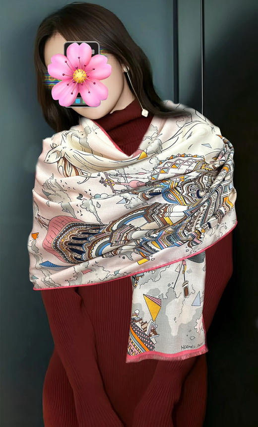 秋冬特惠💰400 新款 爱马仕围巾【双面同色】太美了 商品图0