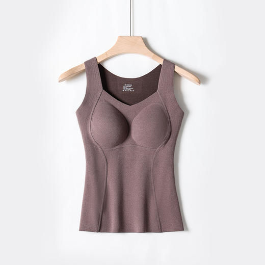 【无痕保暖❗️石墨烯保暖背心】罩杯一体免穿BRA，隐形好穿搭，百搭叠穿公式，无痕打底一体式免穿文胸修身锁温紧身保暖衣QQ 商品图3