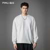 PINLI品立2026春季新款男士宽松落肩圆领纯色套头卫衣上衣潮牌男B262109002 商品缩略图0