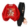 2026新款男童加绒卫衣套装加厚红色马年本命年女童套装冬装潮 商品缩略图4