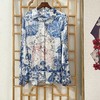 「断码清仓」重磅桑蚕丝印花衬衫 L码  ZFYY260 商品缩略图0