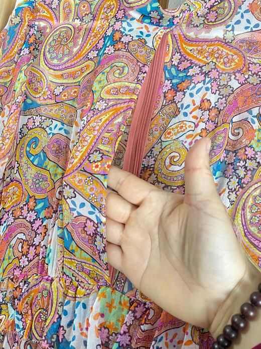 「断码清仓」精品100%桑蚕丝签上开口前短后长蛋糕连衣裙   ZFYY273 商品图3