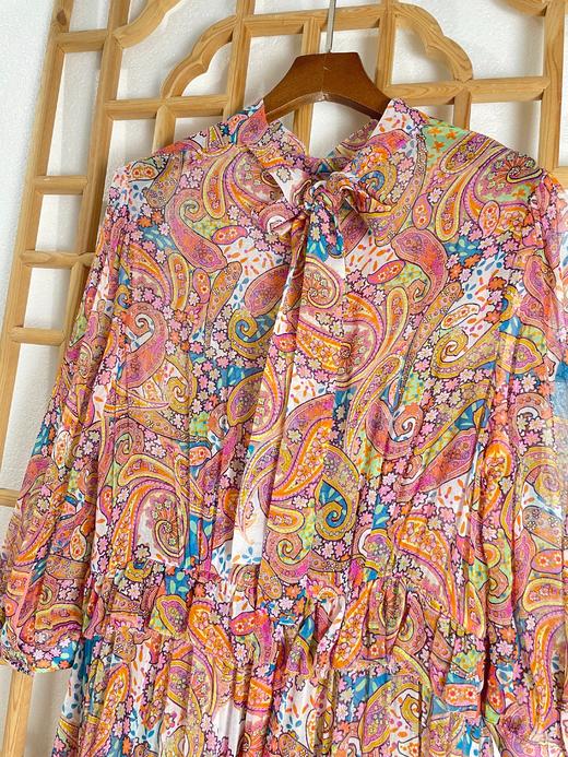 「断码清仓」精品100%桑蚕丝签上开口前短后长蛋糕连衣裙   ZFYY273 商品图2