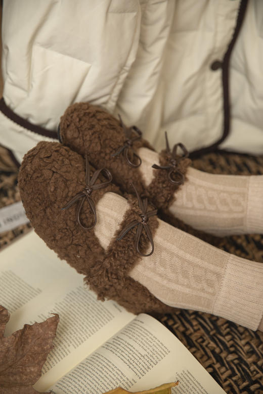 卷王❗️内小仙超厚云绒毛圈保暖麻花袜勃肯鞋CP 商品图0