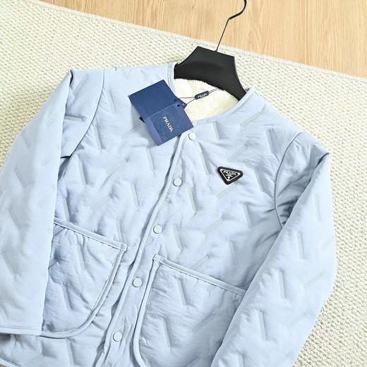 F010437三角铁标加绒暗扣开衫外套圆领北极绒开衫 商品图9