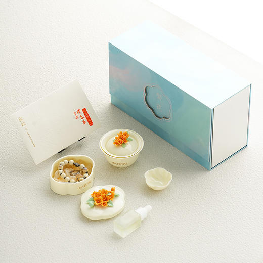【套盒系列】岚屿手捏瓷花香薰/茶具/化妆盒套盒系列 商品图8