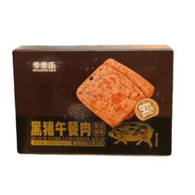 季季乐 黑猪午餐肉（黑胡椒味）200g/盒
