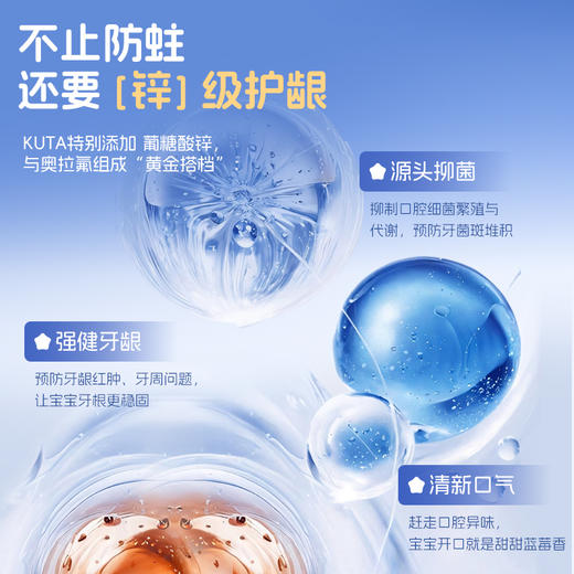 【新品】KUTA奥拉氟防蛀健白儿童牙膏 商品图2