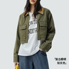 马登巴恩风撞色帆布猎装夹克美式工装外套全棉复古翻领上衣秋季女 商品缩略图0