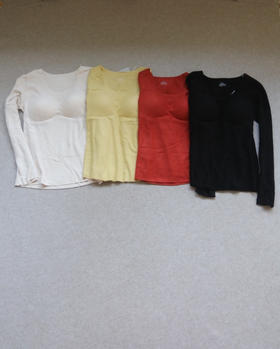 You Need 请拿好 哈！妞子滴 HF 双面德绒 一体式胸垫 贴身 秋衣 4色入