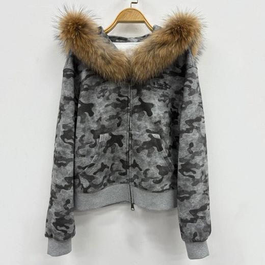 NC加绒大毛领迷彩卫衣式外套51113（灰）冬季 954010710321 商品图3