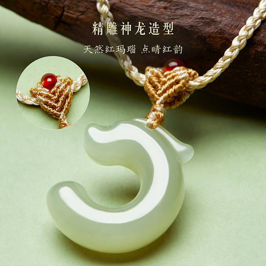 【故宫饰品】晴水大玉龙和田玉吊坠玉佩挂件项链生日新年本命年礼物 商品图1