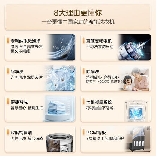 海尔（Haier）波轮洗衣机10公斤全自动大容量变频一级直驱电机+七维减震+超净洗XQB100-BZ20E0 商品图1