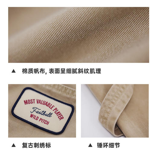 马登卡其色复古工装巴恩风伐木裤纯棉窄版直筒显瘦长裤子女士春季 商品图3