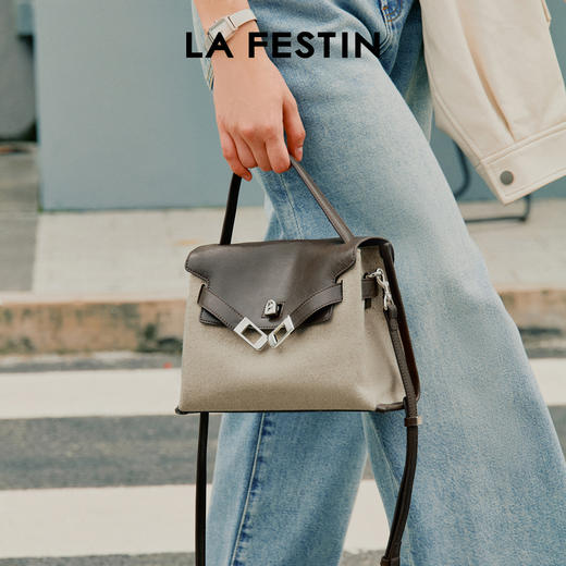 【622625】抱抱手提包包女式秋冬牛皮通勤斜挎邮差包凯莉包RJ053 商品图0