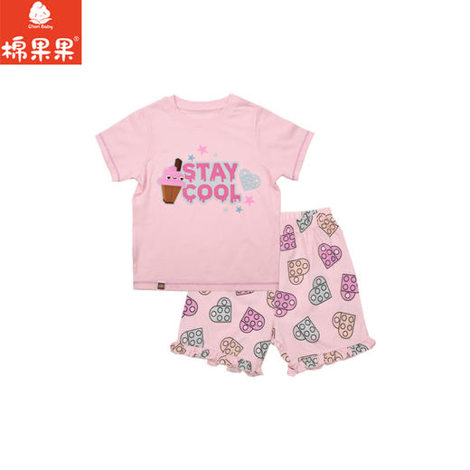棉果果× LEGO女童夏季凉感套装短袖短裤氨棉汗布纯棉套头套装L221302226231 商品图0