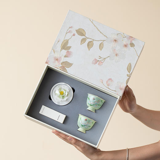 【套盒系列】岚屿手捏瓷花香薰/茶具/化妆盒套盒系列 商品图12