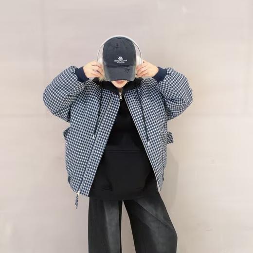 NC棒球领格子图案夹棉外套51030 冬季 240754222572 商品图0